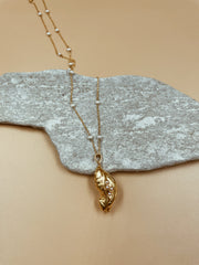 Lune Chrysalis Pendant Necklace With Pearl Chain