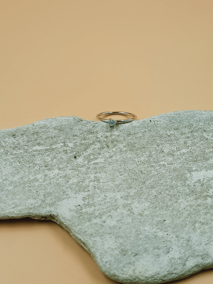 Odxel Opal Ring in Silver Tone