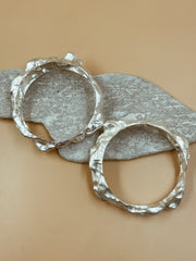 Vision Chunky Bangle in Silver Tone