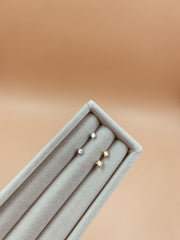 Baby Polaris Gold Plated Sterling Silver North Star Studs