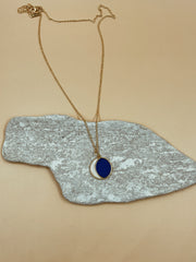 Big Night Of The Blue Moon Necklace | 18kt Solid Gold