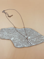 Dori Cross Necklace in Silver Tone