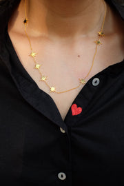 Starburst Brass Necklace