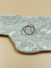 Juana Goddess Circle Ring in Silver Tone