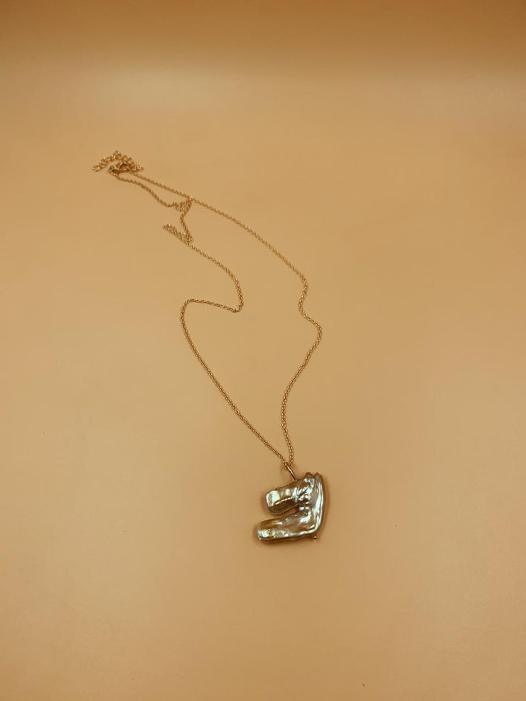 Kiana Baroque Wave Pearl Pendant Necklace