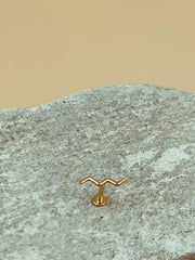 Mie Wave Nose Pin | 18kt Solid Gold