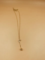 Mini Y Toggle Drip Sterling Silver Necklace