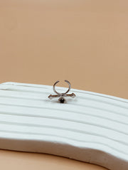 Kappu Combust Faux Septum Ring in Silver Tone