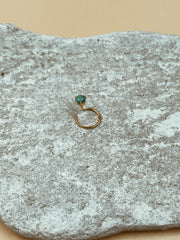 Tiny Nebula Turquoise Dot Single Stud | 18kt Solid Gold