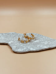 Small Dual Pixel Hoops | 18kt Solid Gold