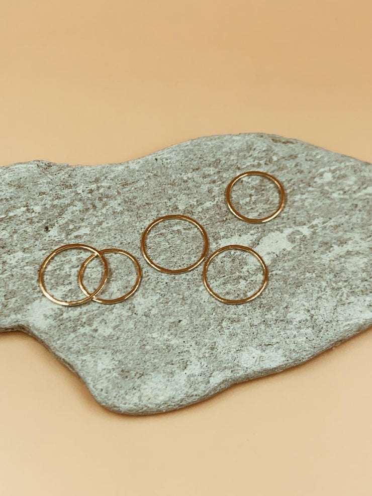 Essential Basic Ring Set of 5 in Sterling Silver