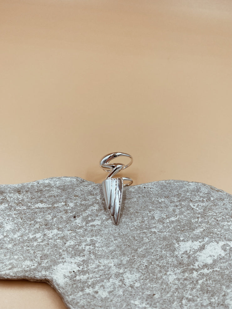 Power Nail Ring In Silver