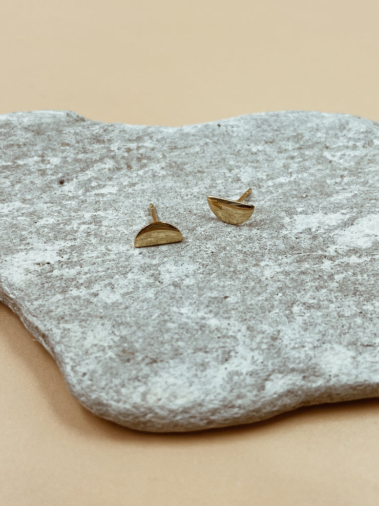 Rithika Merchant Gold Plated Sterling Silver Half Moon Studs