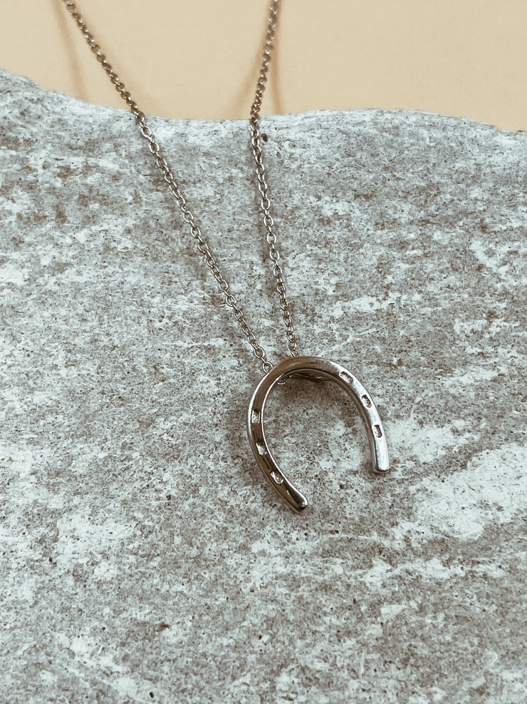Dainty Lucky Horseshoe Necklace Silver • Ada Gallery • Contemporary  Handcrafted Jewellery & Adornments