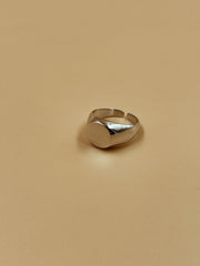 Signet Ring in Silver Tone
