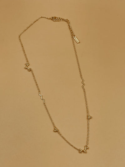 Mie Gold Plated Sterling Silver Necklace In Gold Tone