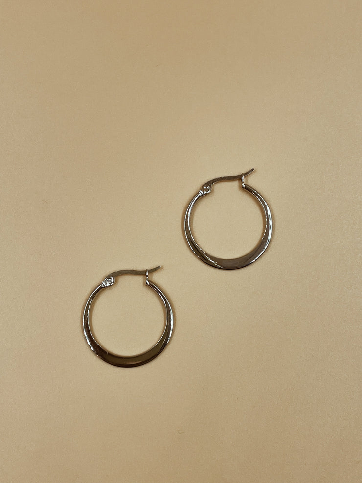 Ale Small Hoops in Silver Tone