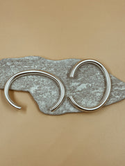 Narrow Chimbai Cuffs in Silver Tone