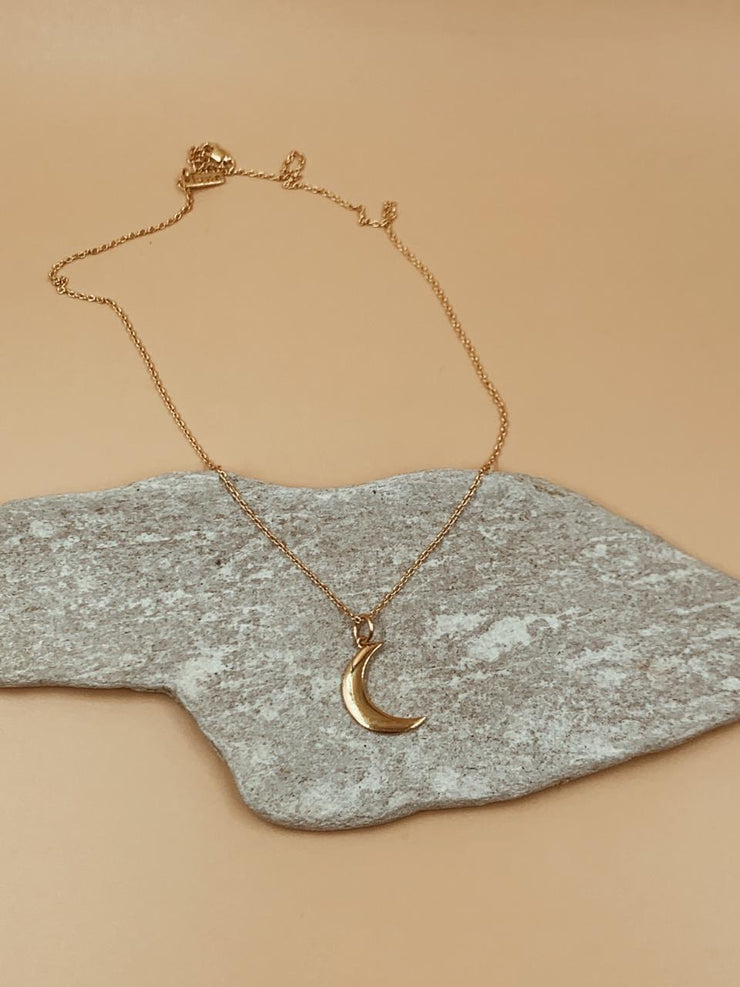 Joni Necklace - Diamond Crescent Moon – Sweet Marie Jewellery