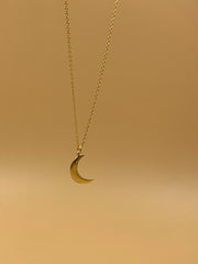 Mama Crescent Moon Sterling Silver Necklace