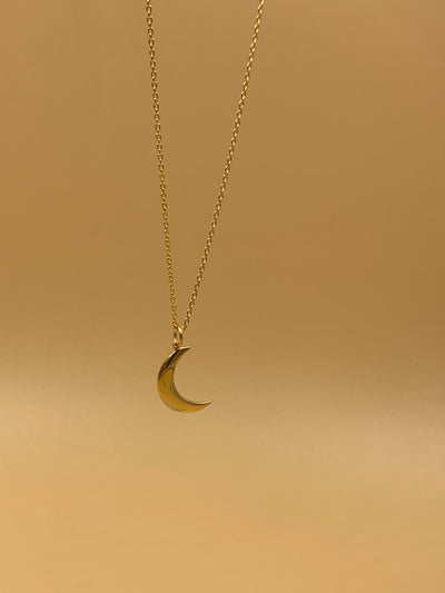 Mama Crescent Moon Sterling Silver Necklace