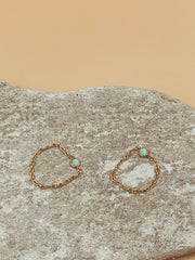 Odxel Opal Chain Ring | 18kt Solid Gold