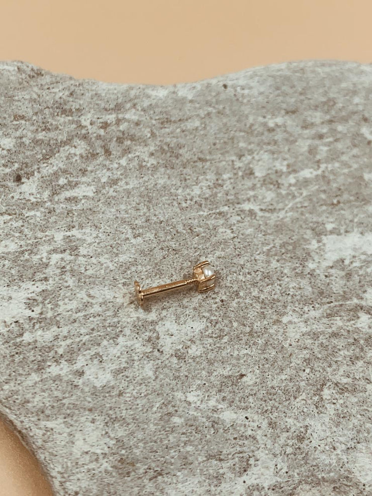 Moondrop Nose Pin | 18kt Solid Gold