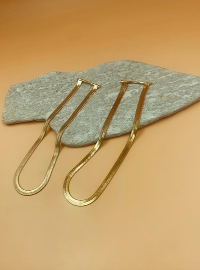 Viper Tall Flat Chain Earrings