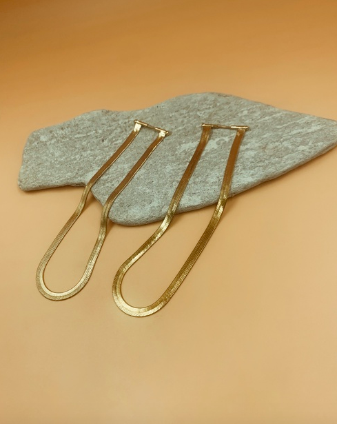 Viper Short Flat Chain Earrings