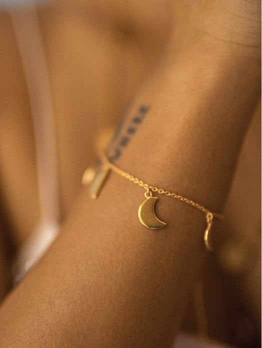 Phases Charm Bracelet | 18kt Solid Gold