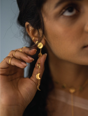 Phases Earrings In Brass
