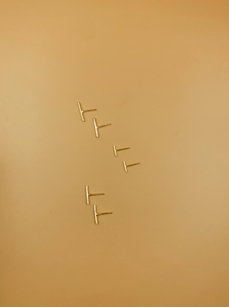 Stick Studs | 18kt Solid Gold