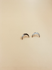 Mama Crescent Moon Stud Earrings | 18kt Solid Gold