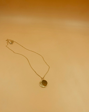 Medium Moon Medallion Necklace  | 18kt Solid Gold