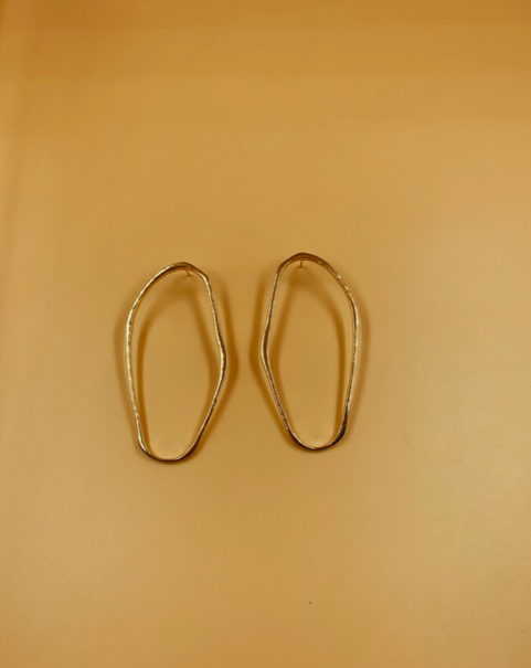 Modernist Abstract Oblong Hoops