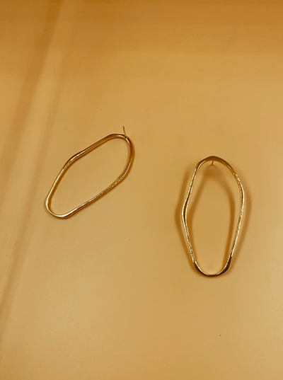 Modernist Abstract Oblong Hoops