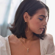 Lilly Singh in Modernist Abstract Oblong Hoops