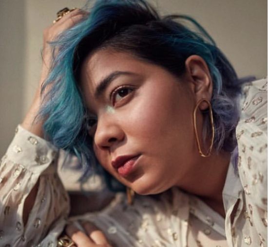 Lilly Singh in Modernist Abstract Oblong Hoops