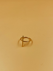 Line Bar Ring | 18kt Solid Gold