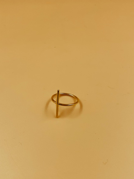 Line Bar Ring | 18kt Solid Gold
