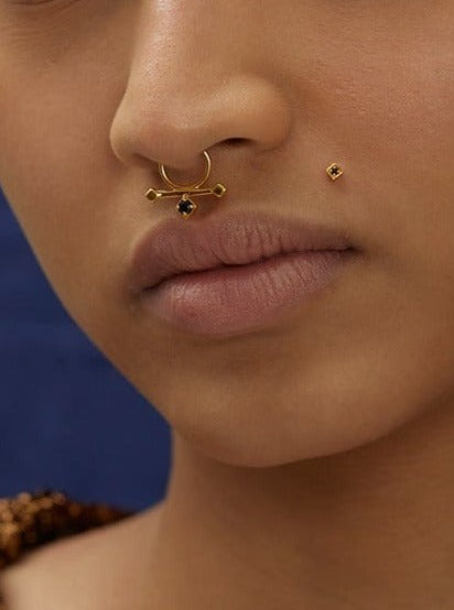 Kappu Combust Faux Septum Ring 18kt Solid Gold