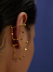 Combust Barbell Earrings