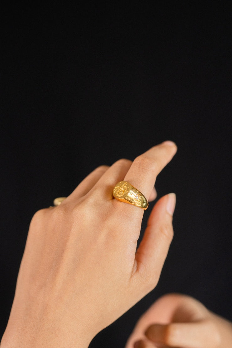 Rosalia 14K Yellow Gold Moissanite Ring