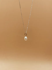 Pearl Egg Sterling Silver Necklace
