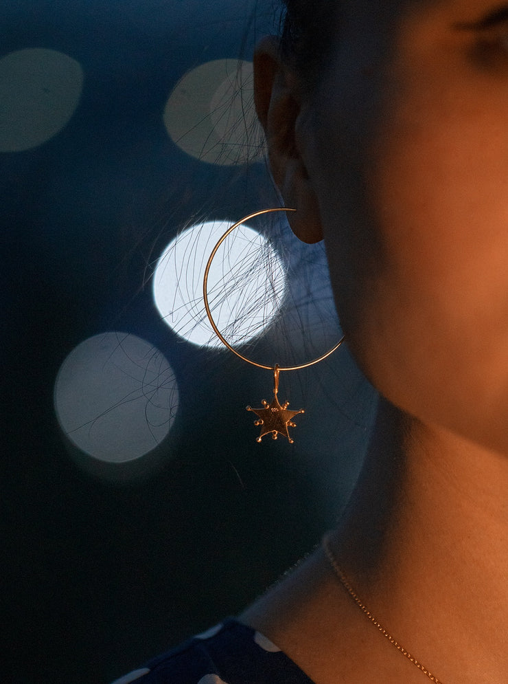 Homecoming Starlight Charm Hoop Earrings