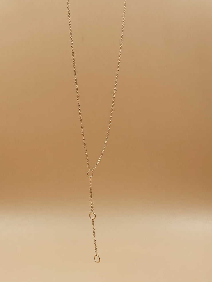 Time Loop Lariat Chain | 18kt Solid Gold