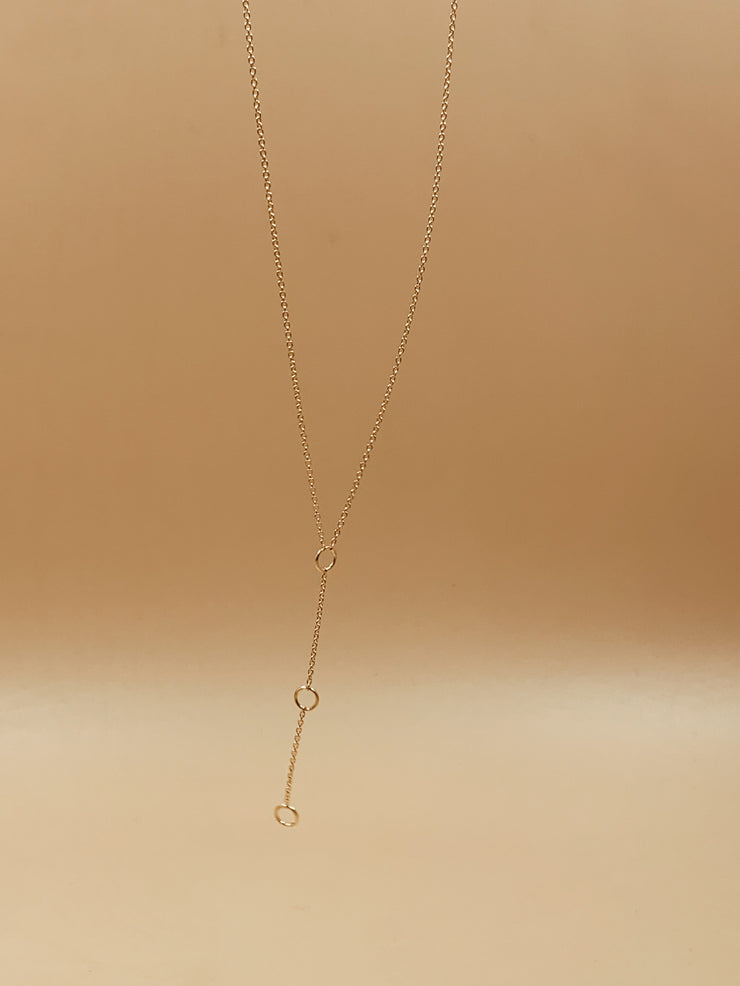 Time Loop Lariat Chain | 18kt Solid Gold