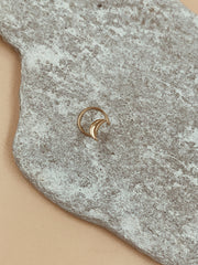 Miniature Crescent Moon Nose Pin