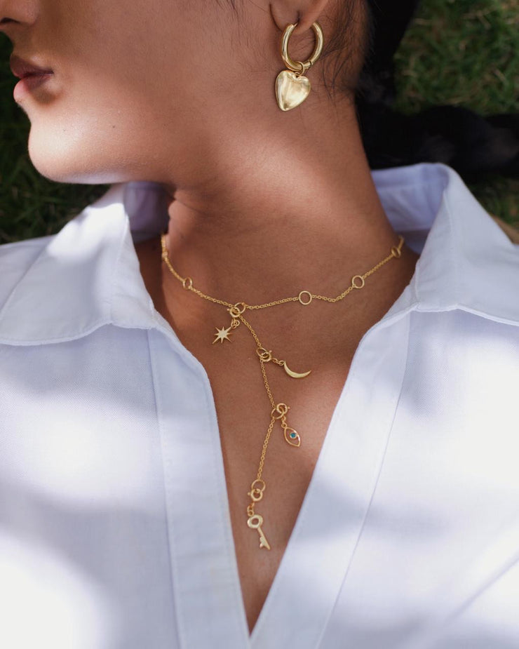 Time Loop Full Link Lariat Chain | 18kt Solid Gold