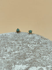 Tiny Nebula Turquoise Dot Studs